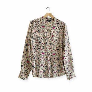 Isabel Marant Rusak Silk Printed Shirt,  Size  FR 38/US 6, New with tag,‎